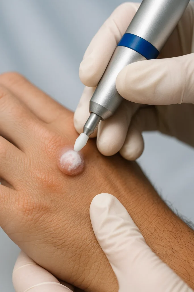 example of wart removal Allesley using cryopen
