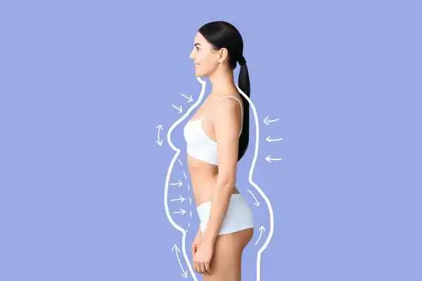 image of woman experiencing fat reduction treatment Allesley